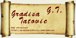 Gradiša Tatović vizit kartica